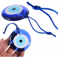 Lucky Turkish Greek Evil Blue Eye Charm Pendant Blue Lamp Work Glass Car Home Amulet Pendant Eye Jewelry Accessories