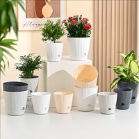 1pc Simple Nordic style self absorbing plastic flowerpot,thickened and drop resistant balcony rose decorative flowerpot