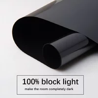 Black Window Film Privacy Light Blocking UV Protection Darken Window Sticker Vinyl Tint Glass Door Blackout Film Self Adhesive