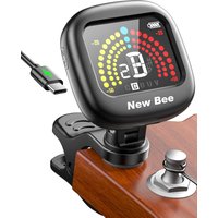New Bee GT40 Guitar Tuner Clip-On Color Screen 360° Rotatable Acoustic Chromatic Open Tuning for Guitar Bass Ukulel Violin Cello
