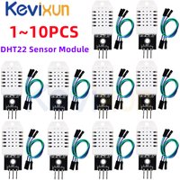 1-10PCS/DHT22 Digital Temperature and Humidity Sensor AM2302 Module+PCB Sensor Module 3Pin Monitor with Cable For Arduino