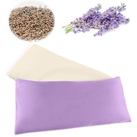 Lavender Eye Pillow for Yoga Relaxation Sleeping Microwavable Weighted Mask for Dry Eyes Hot & Cold Compress with Aromatherapy