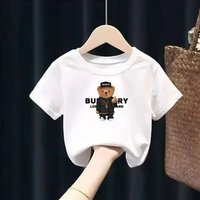 Funny Bear Fashion Print Brand Kid T-shirts Children Baby Short Sleeve Harajuku Tees Boy Girl Kawaii Tops Gift Summer Clothing