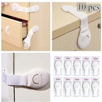 10-80Pcs Baby Safety Latch Drawer Webbing Safety Lock Multifunctional Protection Cloth Belt Lock Drawer Lock Cabinet Door Locks