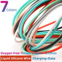 Customized DIY Liquid Silicone Cable 120W/6A Phone Fast Charging Data Cable Repair for iPhone Lightning TYPE-C USB, OD6mm 8-core
