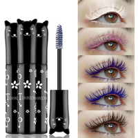 6-Color Mascara with Large Brush Head, Easy to Apply, Non-Clumping, Not Easy to Smudge, Mascara and Eyebrow Gel