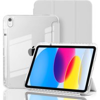 Compatible with iPad A16 Case 11th Generation 11 Inch 2025, iPad 10th Generation Case 10.9 Inch 2022,& Charging Adapter (Silver)