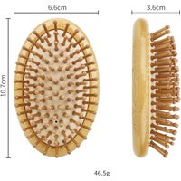 1 Pc Portable Eco-Friendly Bamboo Hair Comb Wooden Round Hair Brush Scalp Massager Anti-Static Hairbrush for Women Men and Kids