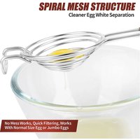 Egg Separator Long Handle Egg White Separator Stainless Steel Egg Yolk Divider Filter Kitchen Gadget