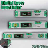 Digital Laser Level Ruler Precision Magnetic Bubble Spirit Level Aluminum Alloy Level Protractor Inclinometer Leveling Aligner