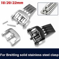 high quality solid Stainless Steel Clasp For Breitling Rubber Leather Metal Pin folding Buckle Watch band accessorie 18 20 22mm