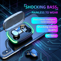 Y60 Bluetooth Earphones 5.1 TWS Wireless Headphones with LED Display Stereo Headset Touch Control Earbuds Noise Reduction