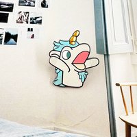 Cartoon Unicorn Hand Puppet Enamel Pin Trick Or Treat Cartoon Children Badge Accessory Kid Gift