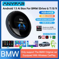Android 13 QCM6125 AI Box For BMW Cars Wireless CarPlay For BMW ID6 ID7 ID8 ID9 Touch Screen 4G WIFI GPS Support YouTube Netflix
