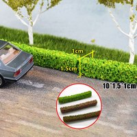 Miniature Shrub Strips Green Belt Groups Bush Model Artificial Static Grass Fence Plant Building Railway Train Garden Decoration