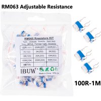 65PCS Trimmer Potentiometer RM063 Adjustable Resistance 100R~1M Potentiometers 1K 5K 10K 20K 50K Variable Resistors 100K 1M