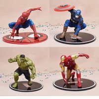 Avengers figure Iron Man America Team Spider-Man Venom Marvel Peripheral Boys Desktop Car Ornament