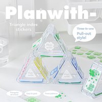 1PC Triangle Index Sticker, Three in One Pull Pull Pull Pull, Guide Sticker, Student Learning Label Sticker, Note Paging Sticker