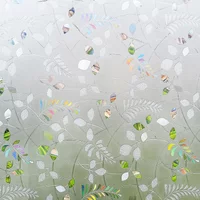 Window Privacy Film Static Window Clings Vinyl 3D Decals Window Stickers Rainbow Film for Glass Door Anti UV