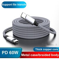 60W Type C To Type C Fast Charging Cable USB C To USB-C Extension 1m 2m 3m 5m 8 Meter Cord for IPhone 17 Xiaomi Samsung Huawei