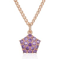 Kinel Hot Shiny Purple Natural Zircon Pendant Necklace For Women Trend 585 Rose Gold Color Wedding Fine Jewelry Crystal Gift