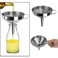 Wide Mouth Stainless Steel Funnel with Detachable Filter Spice Cooking Oil Filter Strainer Wine Spill Tool Kitchen Tool