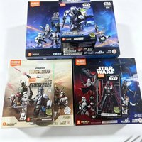 Genuine Blokees Star Wars Galaxy Blind Box Mandalorian & Grogu Assembled Figurine Bounty Force Theme Collectible Decor Gift