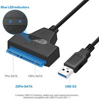 USB 3.0 to SATA III Adapter Cable Type C Compatible for 2.5 HDD SSD Hard Drive Converter 6 Gbps SATA 22 Pin Cord