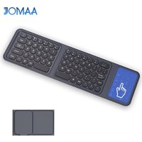 Jomaa Bluetooth Foldable Keyboard ,Tri-Fold Wireless Keyboard,PU Leather Cover 3 Device Connections,for Tablet Phone Laptop