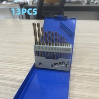 13Pcs M35 Cobalt Drill Bit Set, HSS-Co Twist Bits with Metal Storage Case, Ideal for Stainless Steel, Metal, Wood & Plastic