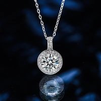 925 Silver 18k Gold Plated Necklace Single Sparkling Zircon Clavicle Sterling Silver Chain for Women Wedding Jewelry collares