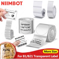 Niimbot B1 B21 Transparent Self-adhesive Label Paper For Mini Portable Thermal Label Maker Printer Clear Round Sticker
