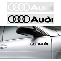 2PCS Car Body Trunk Window Logo Sticker Decor Accessories Auto Styling For Audi Sline RS Quattro A4 A5 A6 TT A8 Q5 Q6 Q7 Q8 S A7