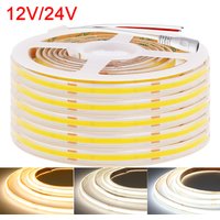 12V 24V Waterproof COB LED Strip Light 3000K 4000K 6000K IP67 Flexible Led Tape 480LEDs/m 5m 10m 20m 0.5m 1m 2m Linear Lighting