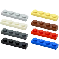 10 PCS 3710 Parts Plate 1x4 Building Blocks 100% Compatible DIY Bricks Toys