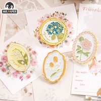 Mr. Paper Flower Metal Lacquer Clip Creative Art Girl Heart File Folder Hand Account Clip Office Accessories 4 Style