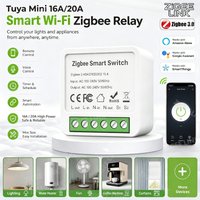Zigbee3.0 WiFi Mini Relay Switch Two-Way Timing Breaker Smart Life APP Remote Voice Control Compatible Tuya Alexa Google Home