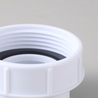 Efficient drain reducer adapter 1-1/2 to 1-1/4 inch made of polypropylene for use in kitchen or bathroom plumbing systems
