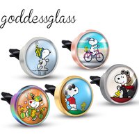 Snoopy Sports Skiing Joker Cute Anime Photo Aromatherapy Car Decoration Clip Perfume Locket Fittings Oil Scent Gift keychain
