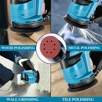 125mm Cordless Electric Random Orbital Sander For Makita 18V Battery 3 Gears Woodworking Grinder Sanding Machine Power Tool