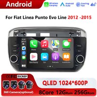 7 " Android 16 Auto Carplay Radio For Fiat Linea Punto EVO 2012-2015 Stereo Car Radio Multimedia Player GPS Navi Screen Tools