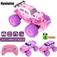 Rosa RC Auto Pickup Lkw Elektrische Klettern Drop-beständig Stunt Fernbedienung Spielzeug Für Kinder Party Geschenk Weihnachten Ornament