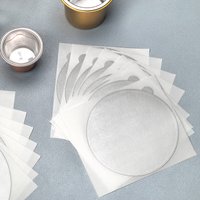 50PCS Self-adhesive Aluminum Foils Lids Seals Reuse Capsules Coffee Pods Tea Cans Yogurt Cans, etc Cover Seals