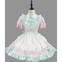 S-5XL Sweet Cute Lolita Maid Outfit Anime Cosplay Costume Girl Woman Apron Dress Party Coffee Shop Costumes Waitress Clothes