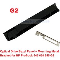 Optical Drive DVD Bezel Door Cover Faceplate Front Panel Metal Rear Bracket Hook for HP ProBook 640 645 650 655 G1 or G2