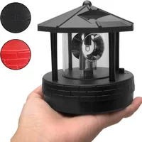 Solar Rotating Lighthouse LED Solar Lights 360-degree Rotating Landscape Lamp Beacon Beam Lamp For Garden Yard Street Light