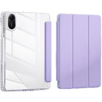 For Xiaomi Redmi Pad 2 2025 Case 11 inch with Pencil Holder Tri-Folding Clear Soft TPU Back Tablet for Redmi Pad 2 2025 Cover