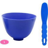 2Pcs/set Dental Lab Mixing Bowl with Stick Kit Rubber Flexible Plastic Spatula for Alginate Impression Plaster Lab Materials
