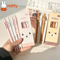 4pcs Cute Miffy & Rilakkuma Gel Pens โ 0.5mm Fine Point, Smooth Writing, Kawaii Cartoon Pens for School & Office Supplies Gift