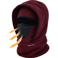 AliExpress NONE Waterproof Polar Fleece Balaclava Hat Thermal Cycling Skiing Hooded Neck Warmer for Cold Weather Face Neck Warmer Beanie Cap